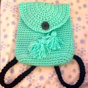 Hand-knitted backpack